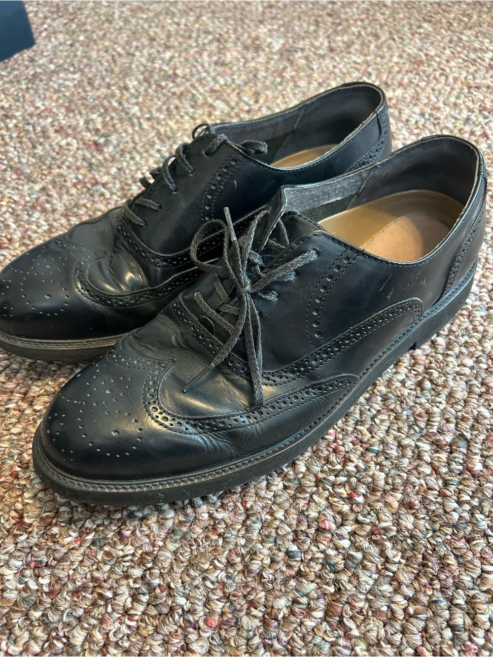 Rockport Black Leather Wingtip Oxford Dress Shoes - Picture 4 of 4